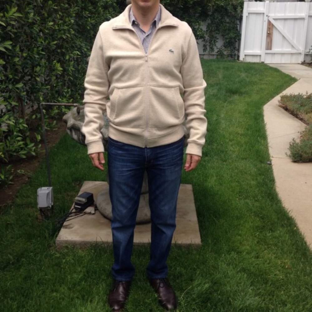 Lacoste wool blend zip up